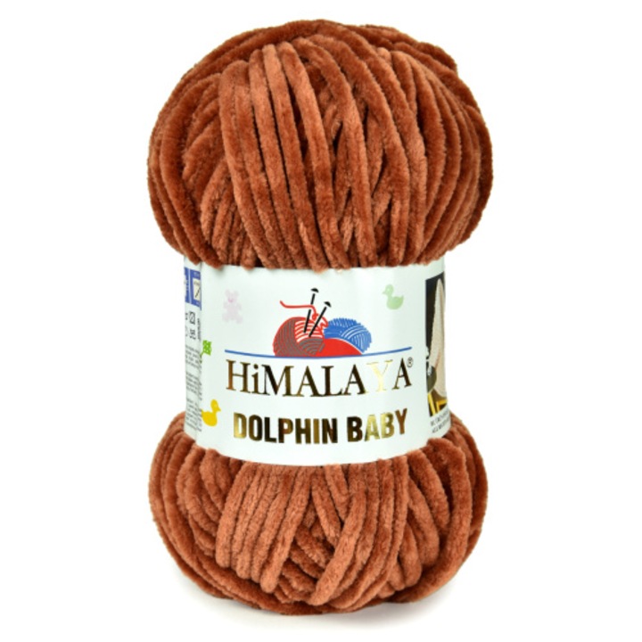 Fir Textil Himalaya Dolphin Baby 80378, pentru crosetat si tricotat, acril, maro, 120 m
