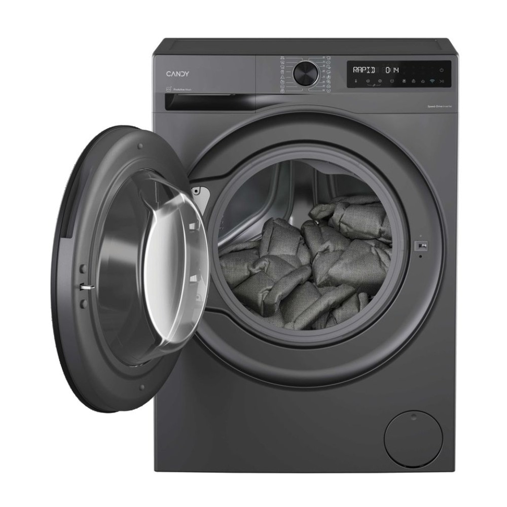 Masina de spalat rufe Candy BP 47SBL8G-S, Wi-Fi, ProActive Wash, Steam, Clean Shield, AI Silent motion, 7 kg, 1400 rpm, Clasa A, Gri inchis