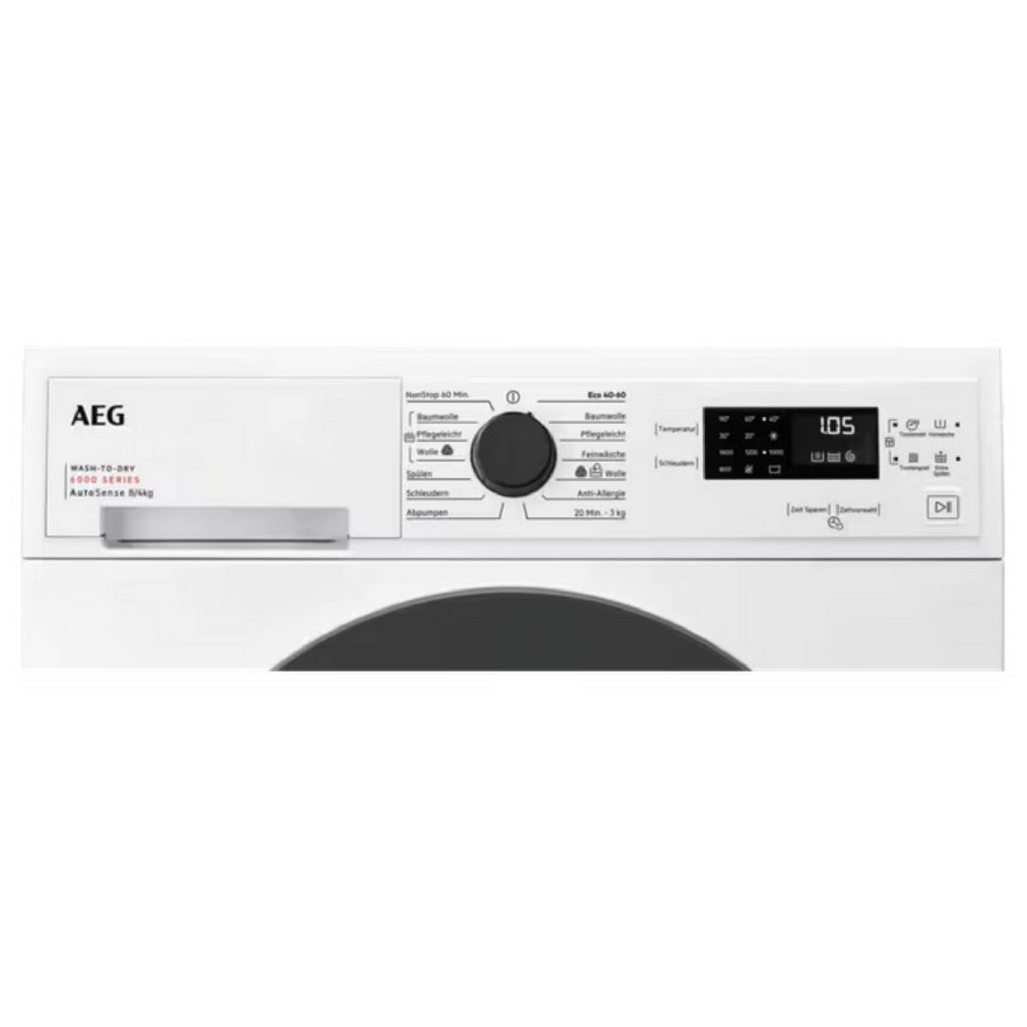 Masina de spalat rufe cu uscator AEG LWK6A50680, 8/4 kg, 1600 rpm, Alb, 597x557x847mm