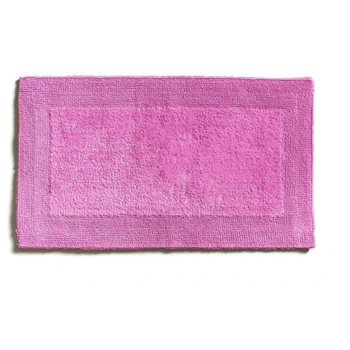 Covoras baie MOVE PREMIUM, 60x100cm, roz, reversibil, usor de intretinut