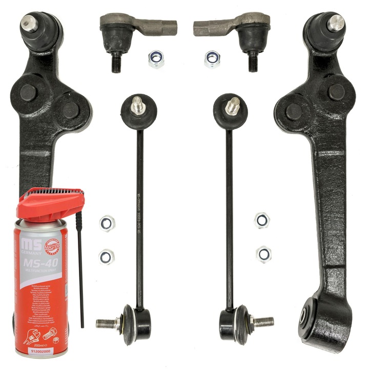 Master-Sport első lengőkar készlet, 15478-PCS-MS, 133371-PCS-MS, 133382-PCS-MS, 133381-PCS-MS, fekete