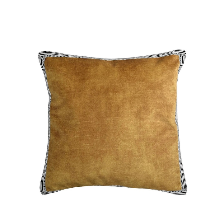 CASAMANCE MANADE díszpárna 45x45cm, arany sárga, 62% poliészter, 38% gyapjú