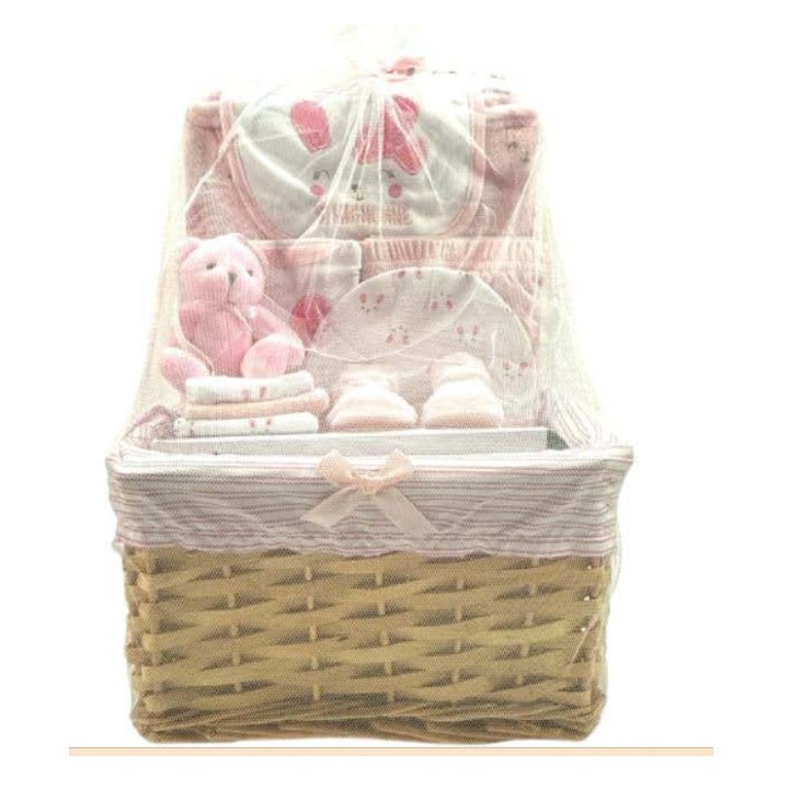 Tom Kids újszülött ajándék szett, rózsaszín - 10 részes