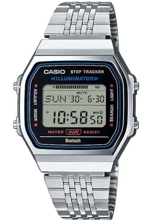 Ceas barbatesc Casio ABL-100WE-1A, mecanism quartz, bratara din otel inoxidabil, rezistent la apa, dimensiuni 38x42x8,5mm