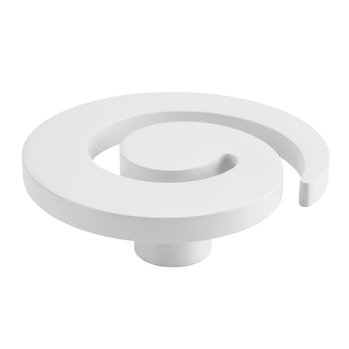 Buton pentru mobila Nemesio, finisaj alb, D:40 mm