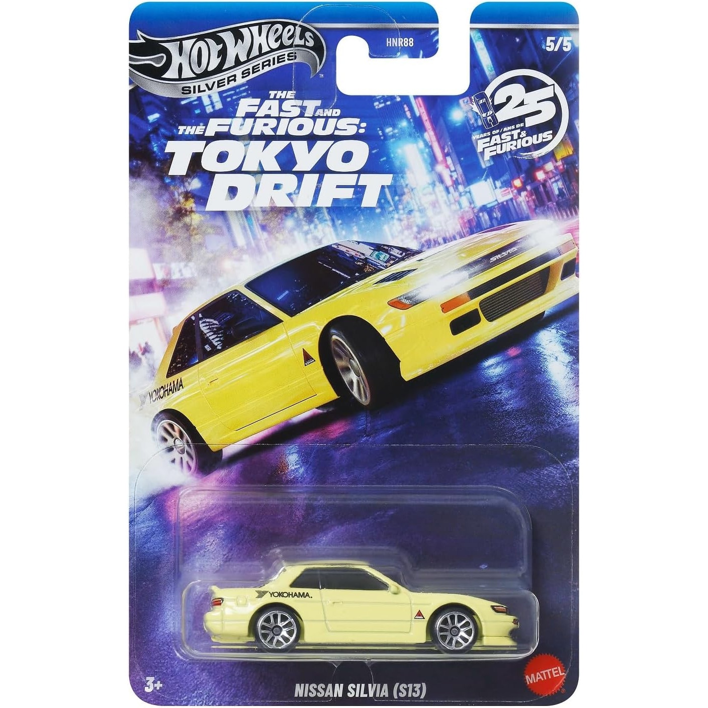 Masinuta metalica Hot Wheels, Nissan Silvia S13, Tokyo Drift