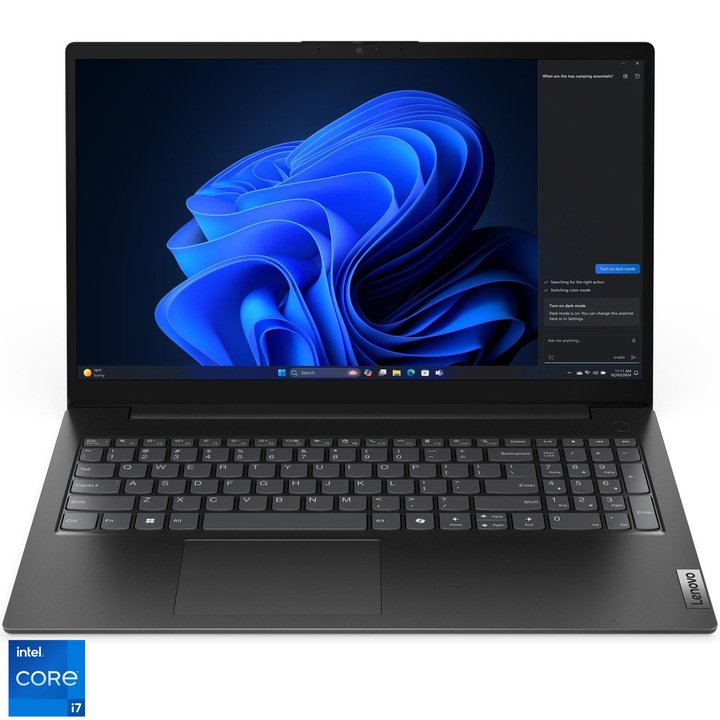 Laptop Lenovo V15 G5 IRL, Procesor Intel® Core™ i7-13620H pana la 4.90 GHz, 15.6 inch, Full HD, 16GB RAM, 512GB SSD, Intel® UHD Graphics, Windows 11 Pro, Negru