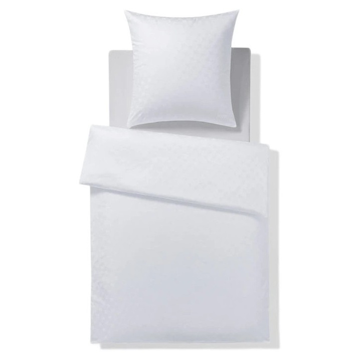 Комплект спално бельо JOOP! CORNFLOWER, 2 възглавници 70x90см, 1 завивка 200x200см, бял