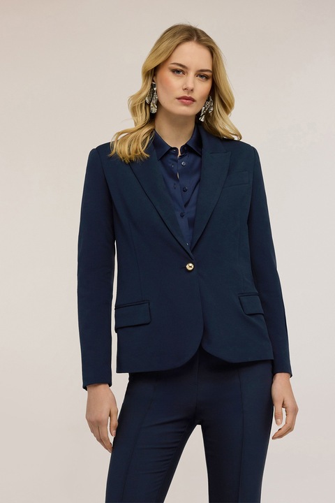 Motivi, Sacou regular-fit cu nasturi, Bleumarin