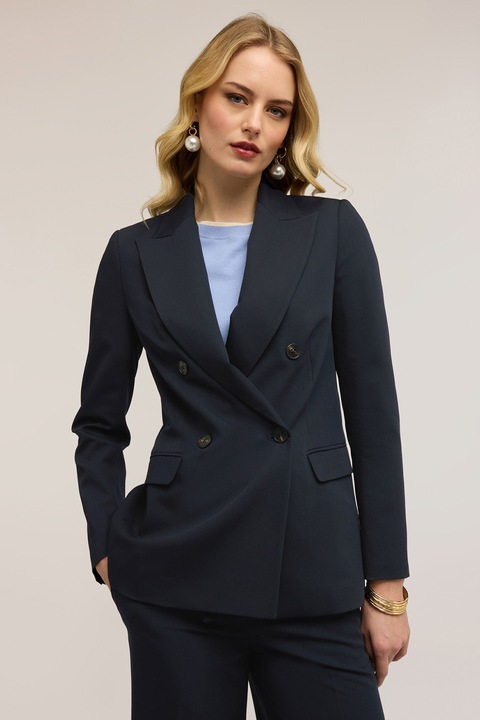 Motivi, Sacou regular-fit cu nasturi, Bleumarin, 44