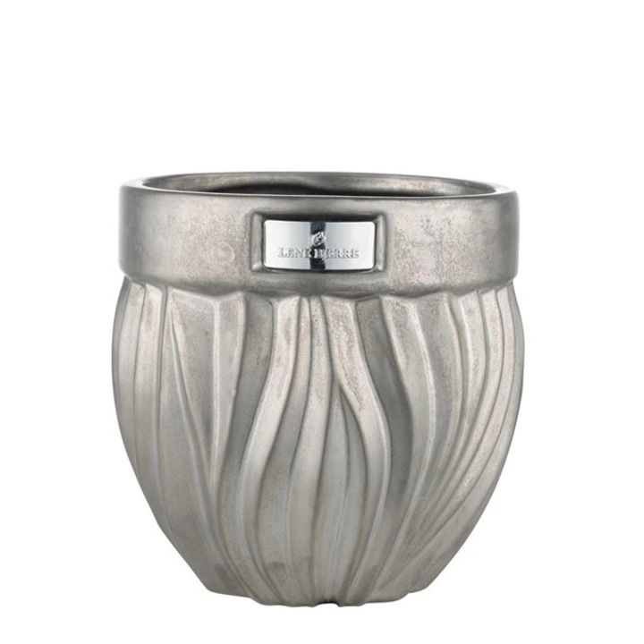 Ghiveci ceramic FLAMIA, LENE BJERRE, 16x16cm, argintiu