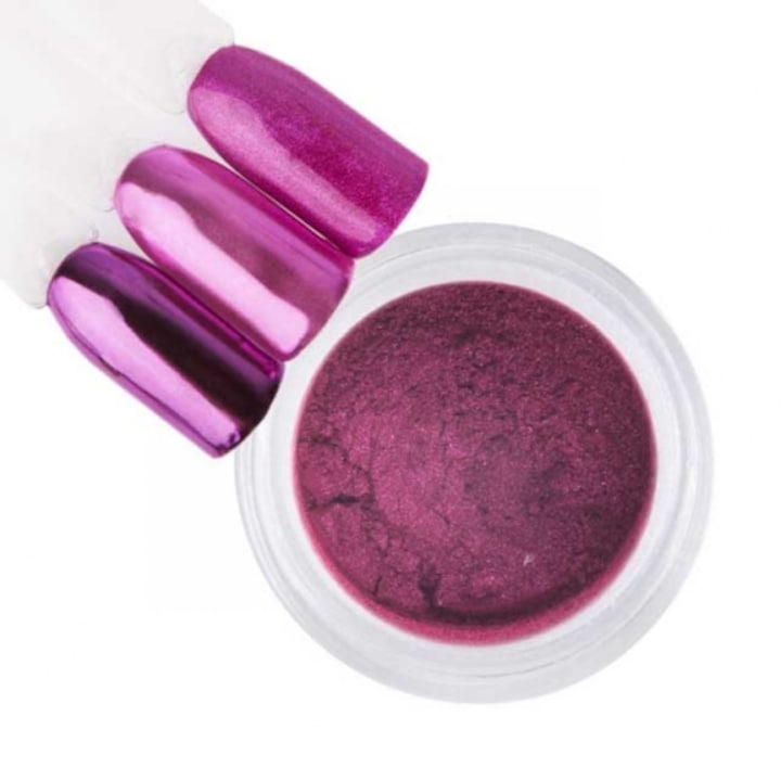 Pudra Mirror Neon Pink Nails Company, 0,5g, efect lucios