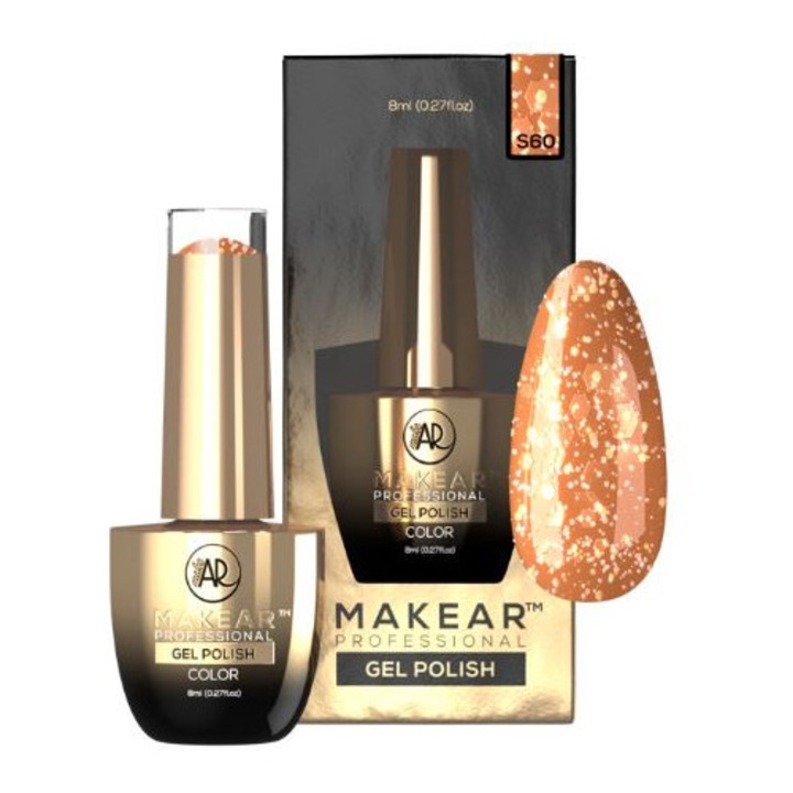 Oja hibrida Makear S60, colectia Stars, glitter, 8ml