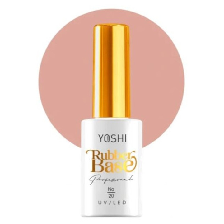 Baza Yoshi UV Hybrid No20, 10 ml, bej deschis, elastica si rezistenta, pentru unghii problematice