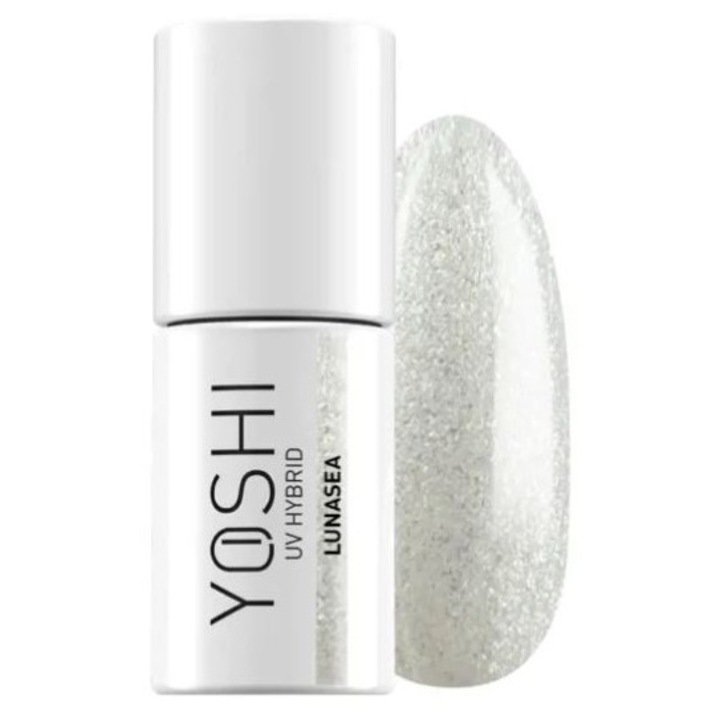 Lac de unghii hibrid UV LED Yoshi Mermagic 171 Lunasea, alb perlat, 6 ml