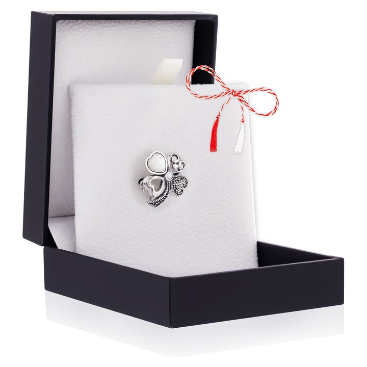 Brosa Argint 925 Trifoi - Moon Stone