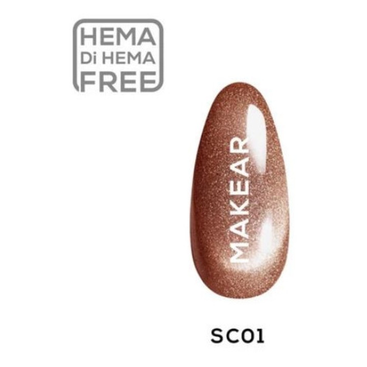 Oja hibrida Set Silky Cat Eye, 6 culori, 8ml