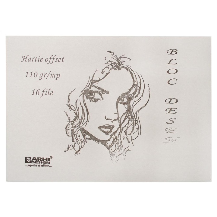 Bloc desen A4 16 file, duplex, set 5 bucati