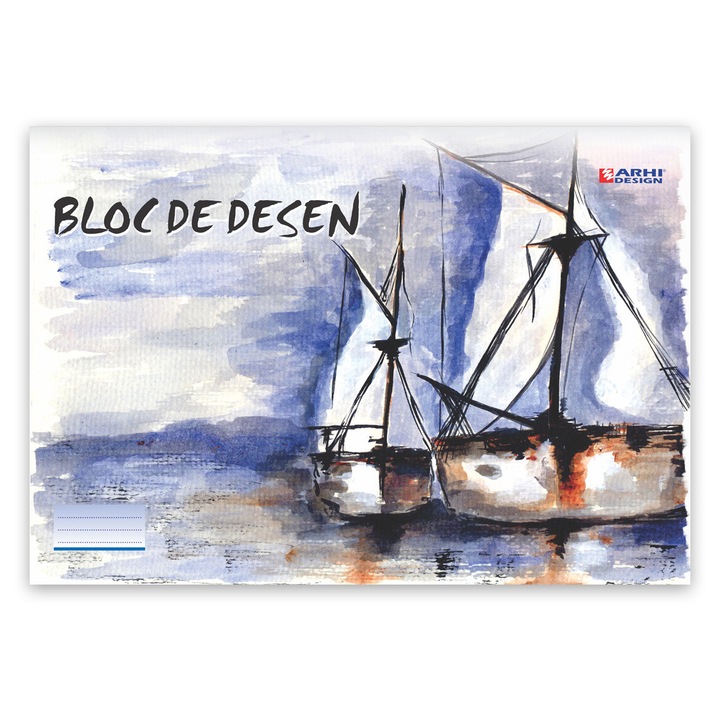 Bloc desen A3 16 file, policromie, set 5 bucati