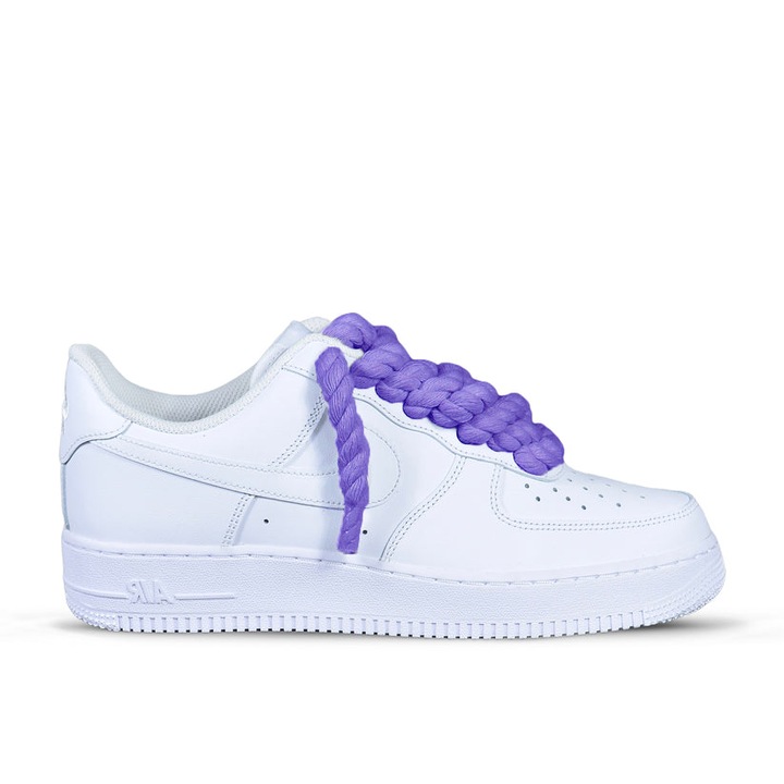 Pantofi Sport Nike Air Force 1 Low Custom Rope Laces Purple-Siret gros mov