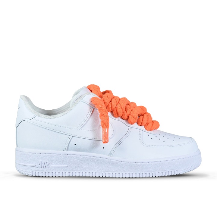 Pantofi Sport Nike Air Force 1 Low Csutom Rope Laces Orange Strike-Siret gros orange