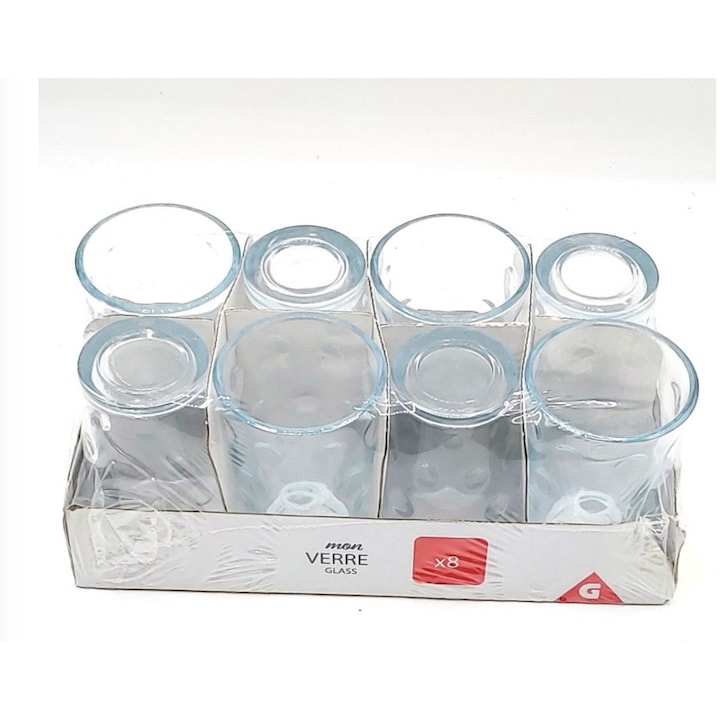 Set pahare sticla, 8 buc, Mon Verre, transparent, 200 ml