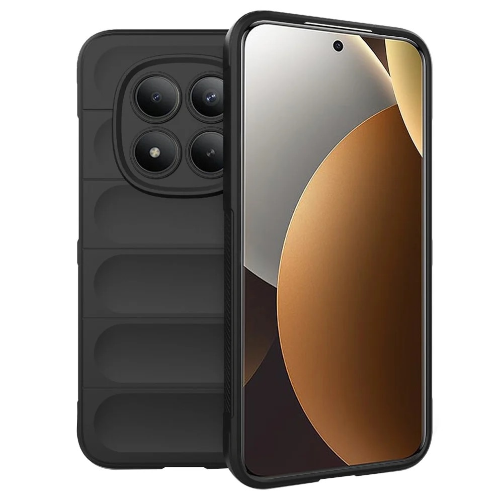 Husa pentru Xiaomi Redmi Note 15 Pro+ 5G / Poco M8 Pro 5G, SKYDDAR INNOVATION, Magic Shield, din Silicon Mat, set cu sticker, Negru