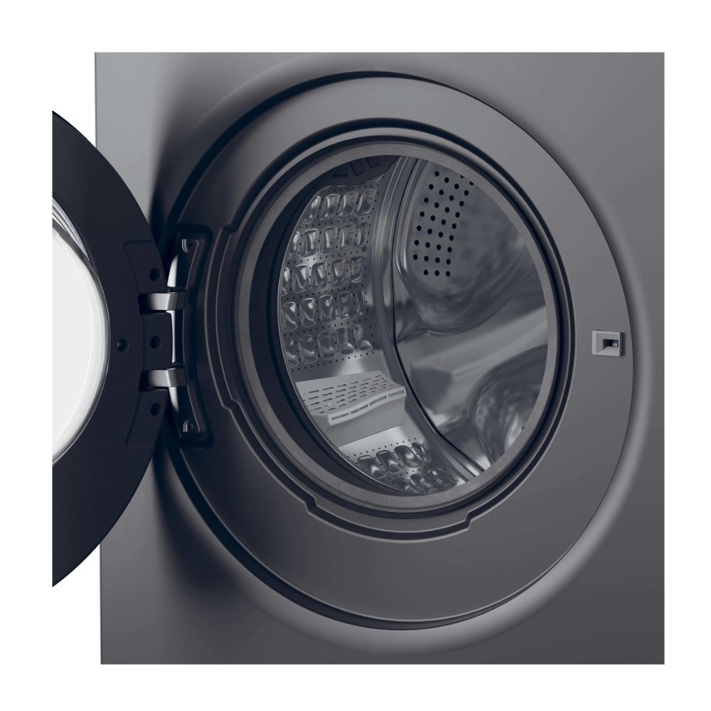 Masina de spalat rufe Candy GD 48SB6G-S, Inverter BPM, ProActive Wash, Easy Iron, Smart Wash, Clean Shield, AI Silent Motion, 8 kg, 1400 rpm, Clasa A, Gri inchis