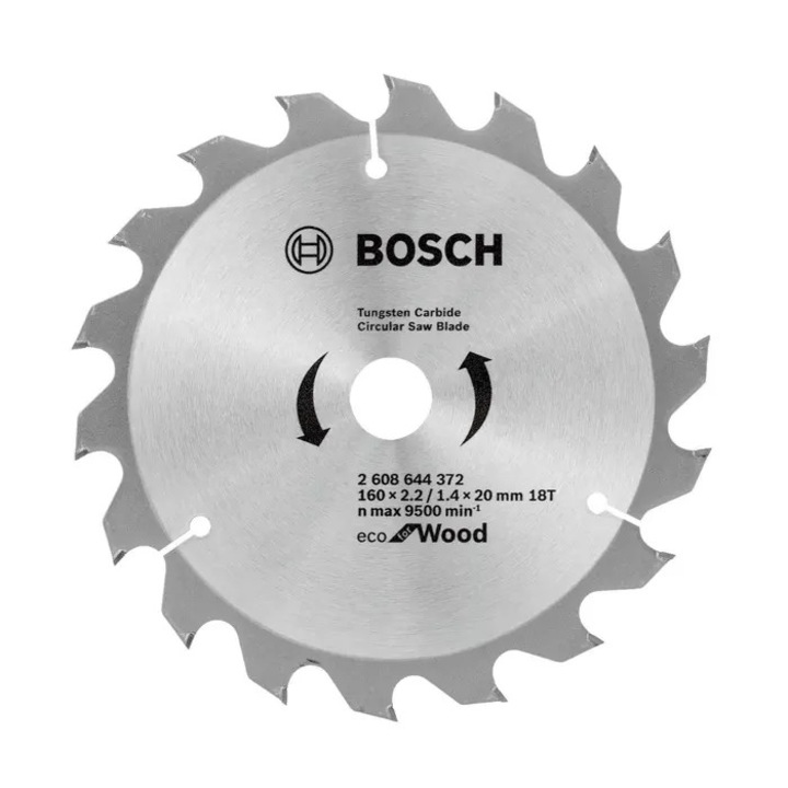 Disc circular, pentru lemn, Bosch, 160 x 20 x 1.4 mm, 18T