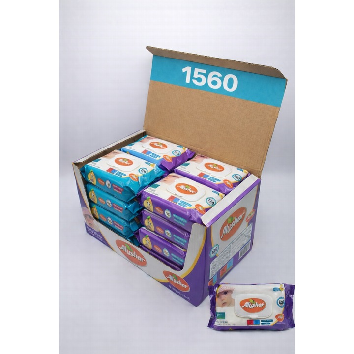 Servetele umede SuperSoft Alyshor set 13 buc, 1560 buc