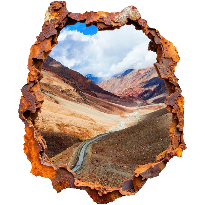 Decor Autoadeziv, Wallfluent, Peisaj montan, Maro, 83x100 cm, Reconditionare Mobila Si Usi, Finisaj Mat, 010120204370000286553