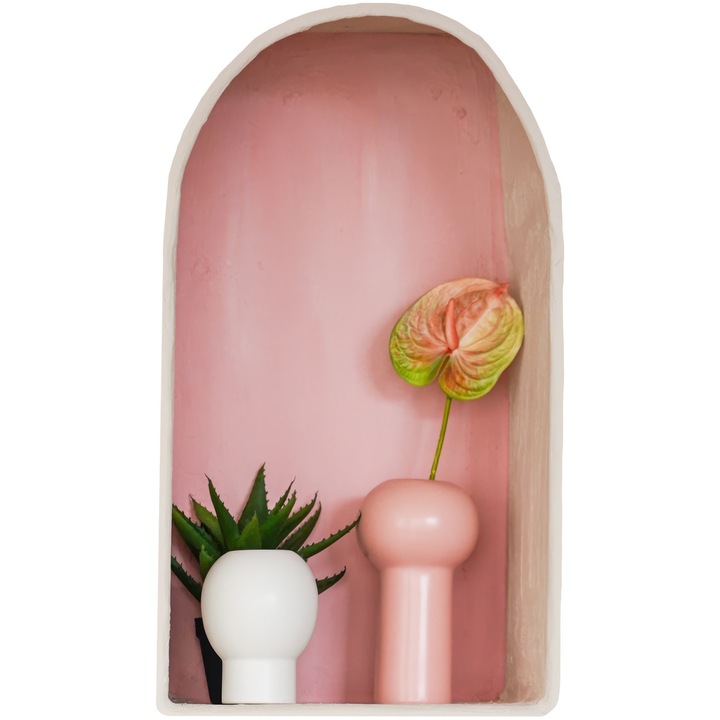 Autocolant De Usa, Wallfluent, Vegetatie subtila, Roz, 75x130 cm, Birou Si Spatiu Comercial, Finisaj Mat, 010120204640000286514