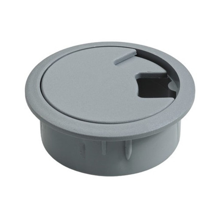 Capac Trecere de mobila Hettich 60mm, gri