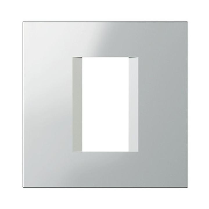 Rama aparataje TEM Line 1 modul, argintiu, design modern, finisaje delicate