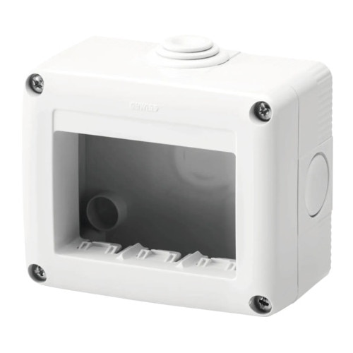 Doza suport aparataje Gewiss 3 module IP44, montaj aplicat, gri - eMAG.ro