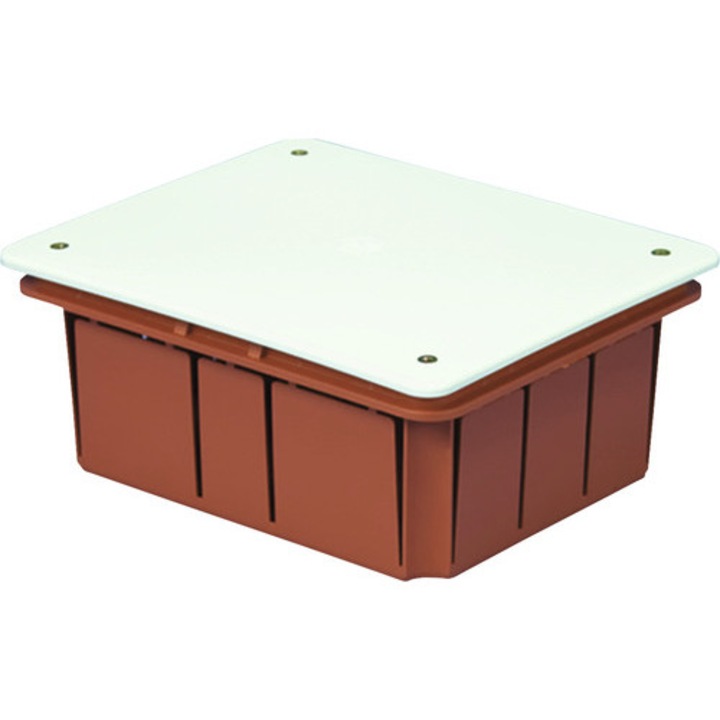 Doza ingropata pentru legaturi Pawbol 161x130x70 mm, cu capac alb