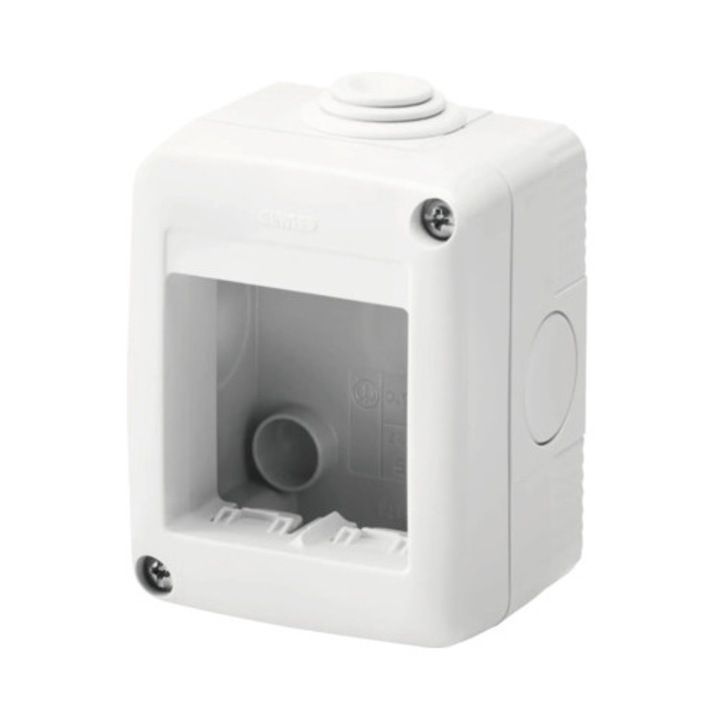 Doza suport aparataje Gewiss 2 module IP44, montaj aplicat, gri