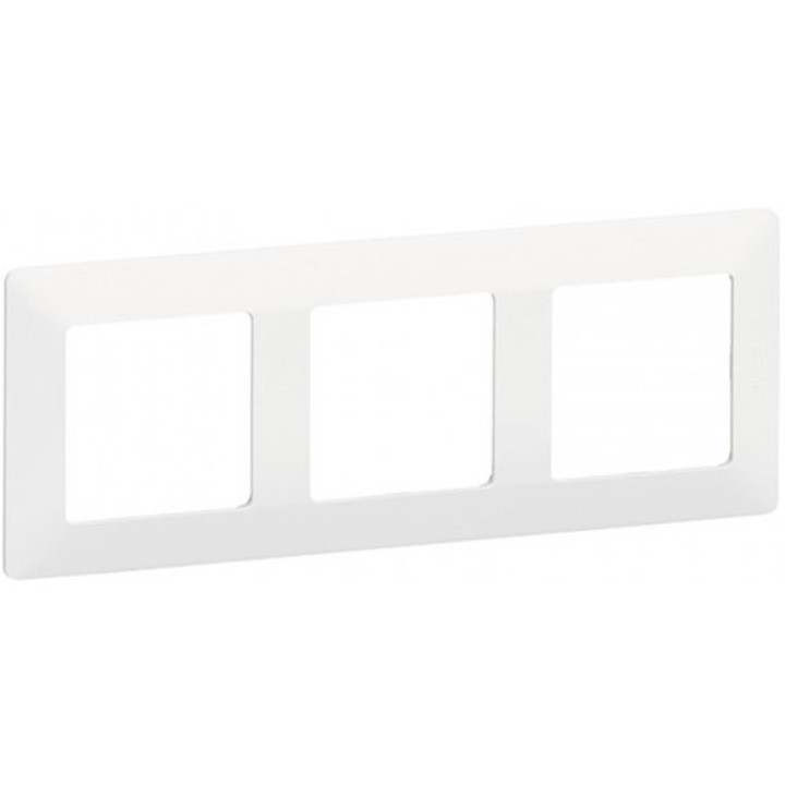 Rama aparataje Legrand Valena Life 3 posturi, montaj orizontal/vertical, alb