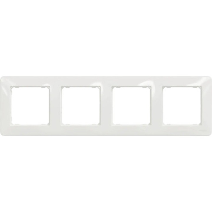 Schneider Sedna Design 4-es keret, vízszintes szerelés, fehér