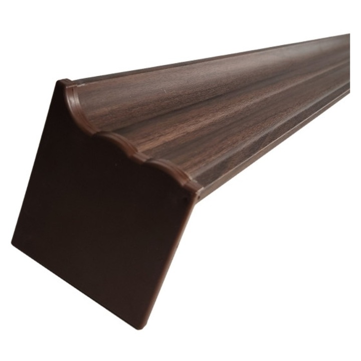 Sina PVC SEVILLA, 2-canale, masca integrat, capac lateral si toate accesoriile incluse, nuc, 240 cm