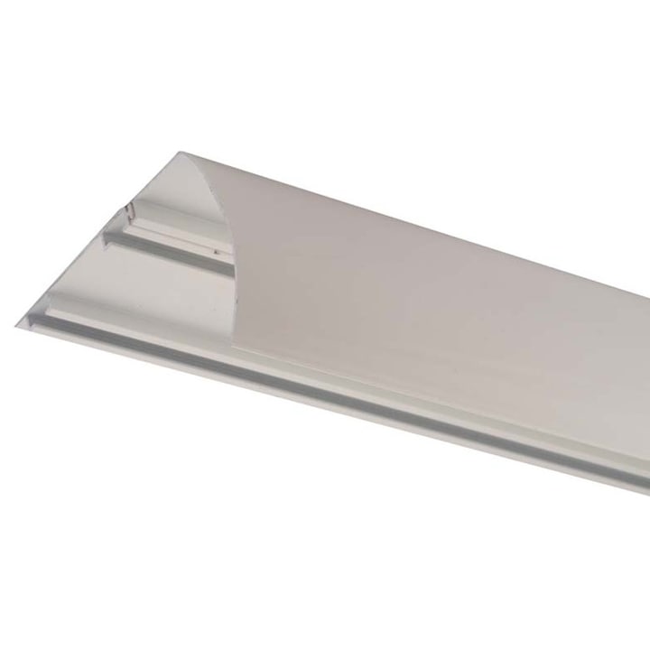 Sina Aluminiu BURSA incl. masca (80 mm inaltime) 2-canale, alb, 400 cm, cu toate accesoriile pentru montare