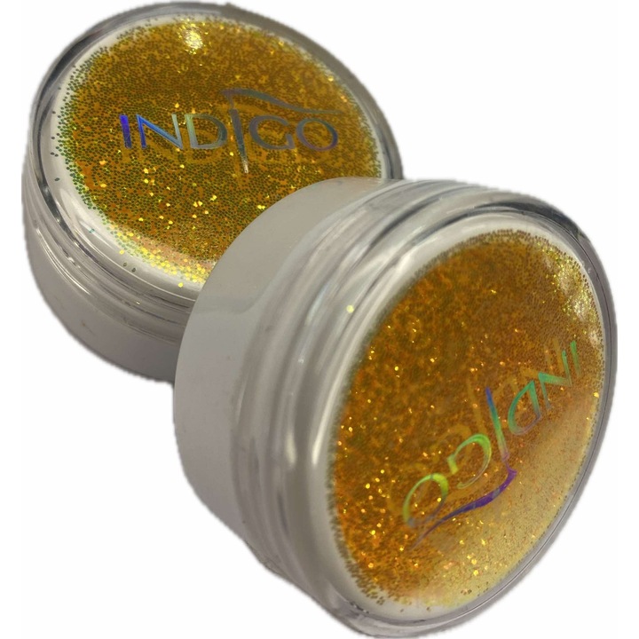 Decoratiune nail art Indigo Nails Effect Neon Yellow, 2.5 g