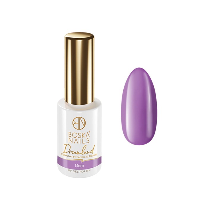 Oja hibrida Boska Nails Dreamland 526 Mora, 6 ml, culoare intensa, durabilitate 3 saptamani