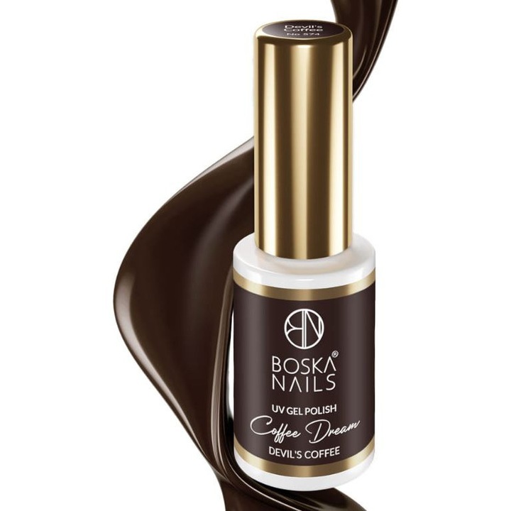 Oja hibrida Boska Nails Devil's Coffee, 6 ml, maro inchis