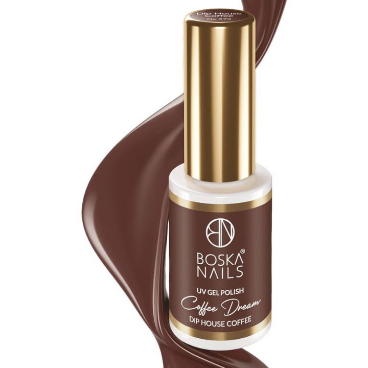 Oja hibrida Boska Nails Coffee Dream Dip House Coffee nr. 573, 6 ml, maro inchis