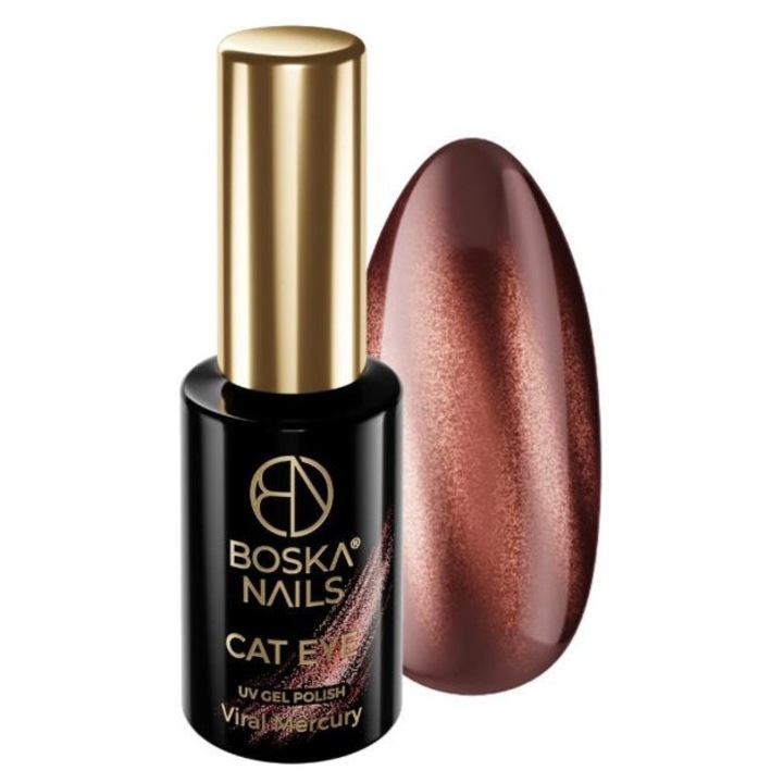 Oja Cat Eye Viral, Boska Nails, culoare Mercury, 6 ml