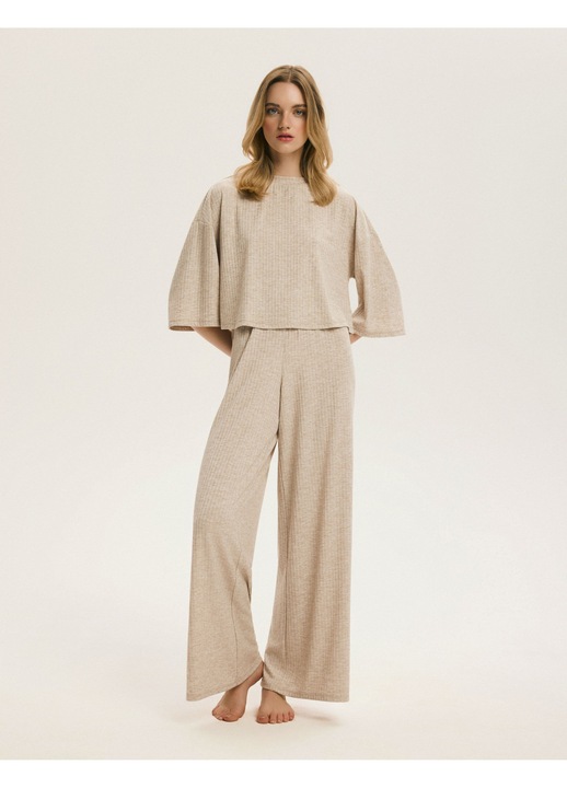 Pijama dama, Bej, Clasica, Homely Bloovii, Dungi