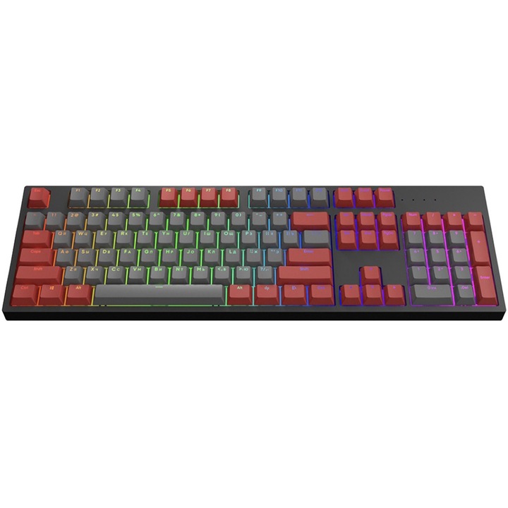 Keycaps Dark Project KS-42 PBT ENG/RU/UA Gri/Rosu