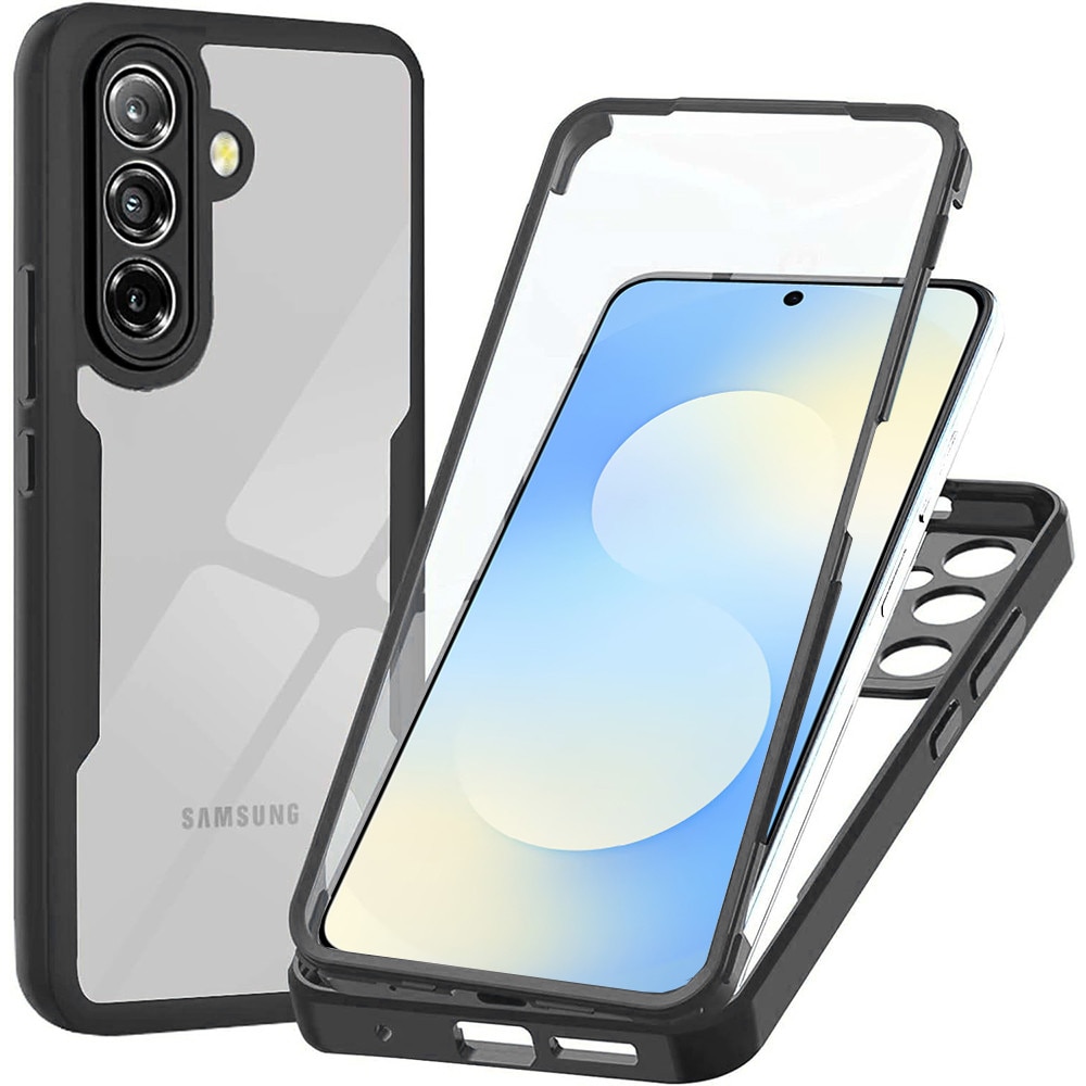Husa pentru Samsung Galaxy A57 5G DaDen® ColorVerse 360, Antisoc, Protectie completa spate-ecran, Negru