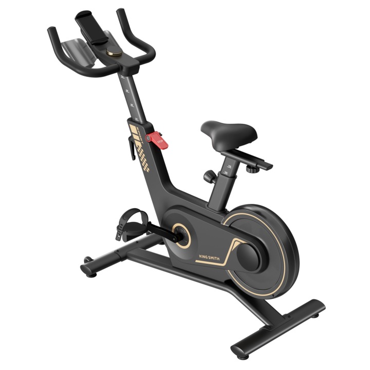 Xiaomi KingSmith PB08S Spinning kerékpár, 8 kg-os lendkerék, mágneses ellenállás, 40 fokozat, 100 kg-ig, LED, kalóriák, távolság, mobilalkalmazás, fekete